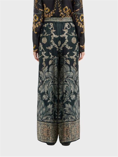Pure silk palazzo trousers with botanical print PIERRE-LOUIS MASCIA | PT12450519438
